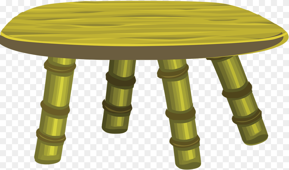 Yellow Four Legs Side Table Clipart, Furniture, Bar Stool Free Png Download