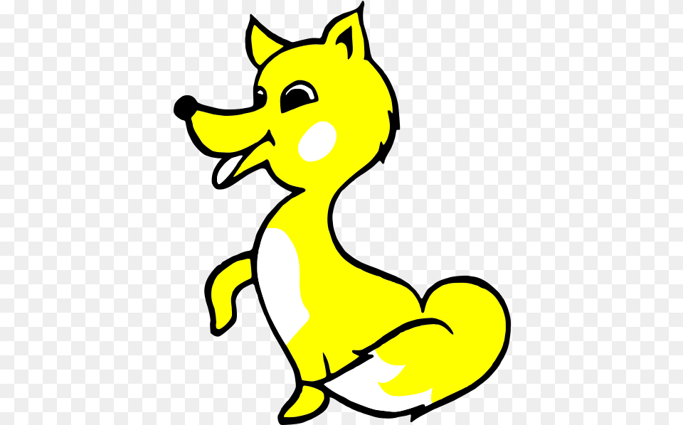 Yellow Fox Kid Clip Art Animals Clipart Black And White, Animal, Bear, Mammal, Wildlife Free Transparent Png