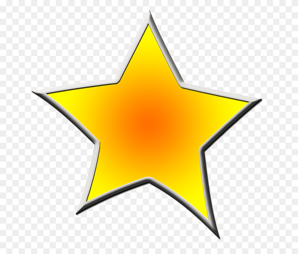 Yellow Framed Star Drawing Sign, Star Symbol, Symbol, Logo Free Transparent Png