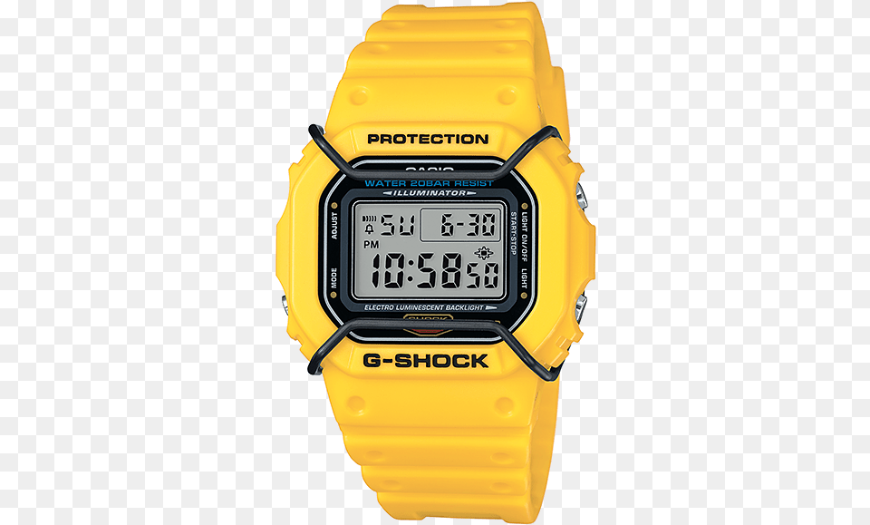 Yellow G Shock Dw 5600p 9 The Designers Went All The Yellow Casio G Shock Watch, Electronics, Digital Watch, Wristwatch, Tool Free Png Download