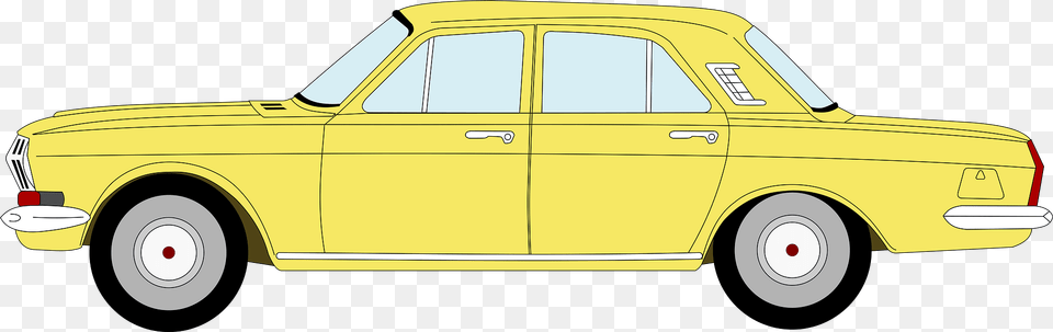 Yellow Gaz 24 Volga Clipart, Car, Vehicle, Sedan, Transportation Free Png Download