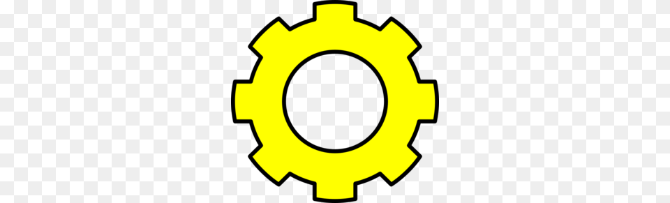 Yellow Gear Clip Art, Machine Free Transparent Png