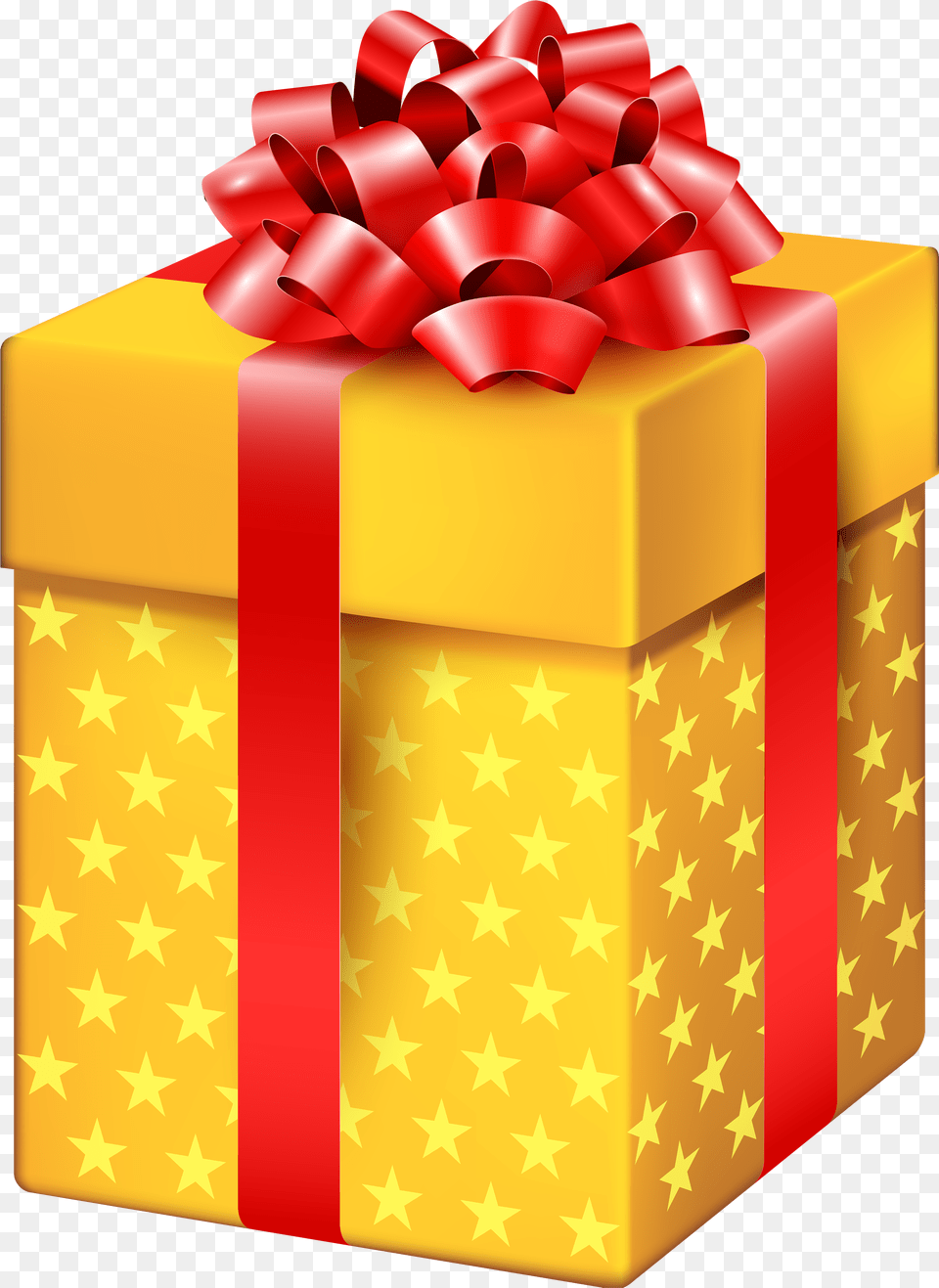 Yellow Gift Box With Stars Clipart Gift, Dynamite, Weapon Free Png