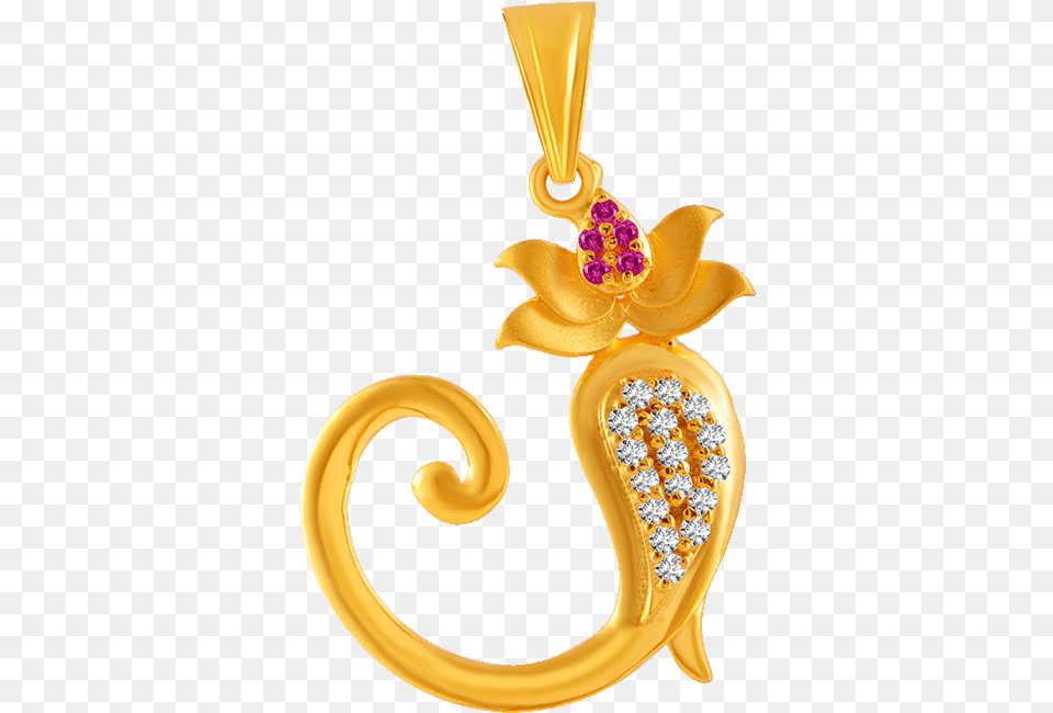 Yellow Gold American Diamond And Pearl Pendant Pendant, Accessories, Earring, Jewelry Png Image