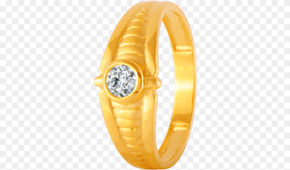 Yellow Gold And American Diamond Ring For Men Ring, Accessories, Jewelry, Gemstone Png Image