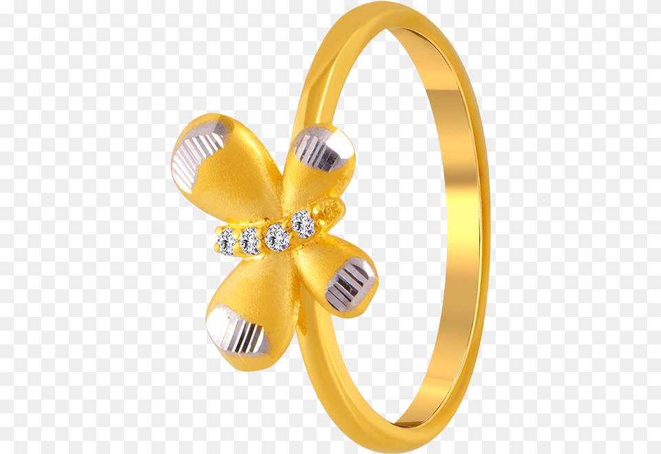 Yellow Gold And American Diamond Ring For Women Ring, Accessories, Jewelry, Gemstone Free Transparent Png