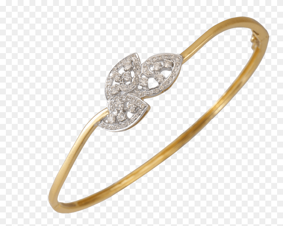 Yellow Gold And Diamond Bangle For Women Diamond, Accessories, Bracelet, Jewelry, Smoke Pipe Free Png Download