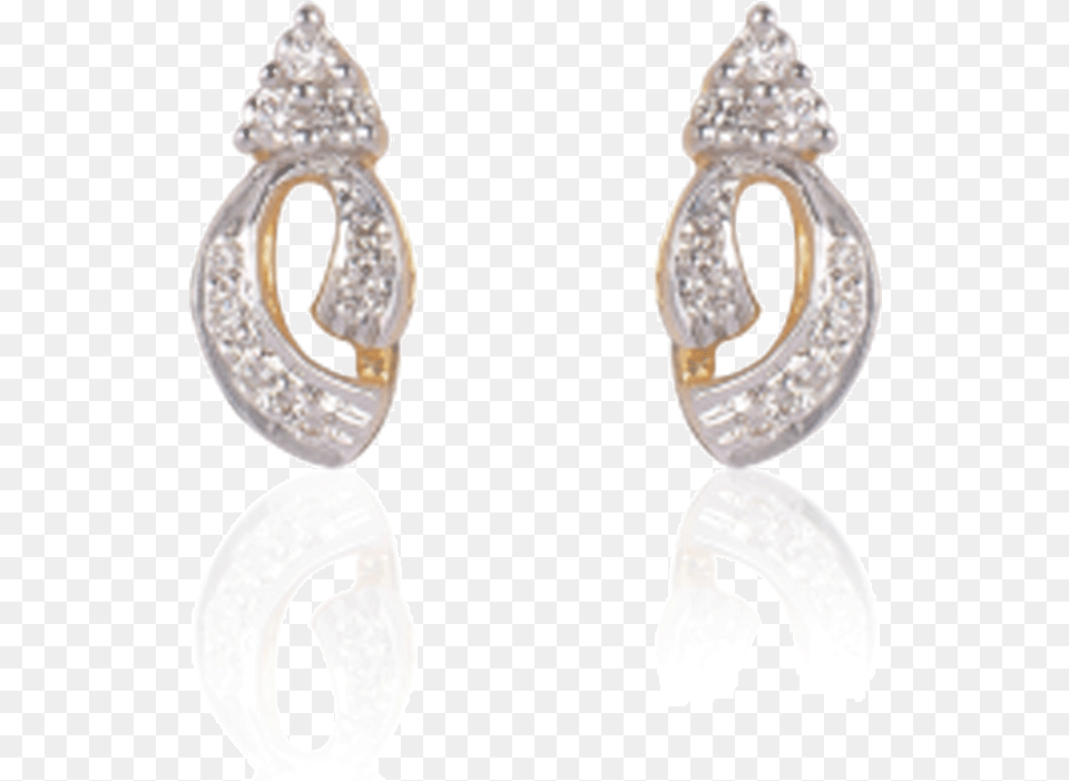 Yellow Gold And Diamond Clip On Earring For Women Earrings, Accessories, Gemstone, Jewelry Png