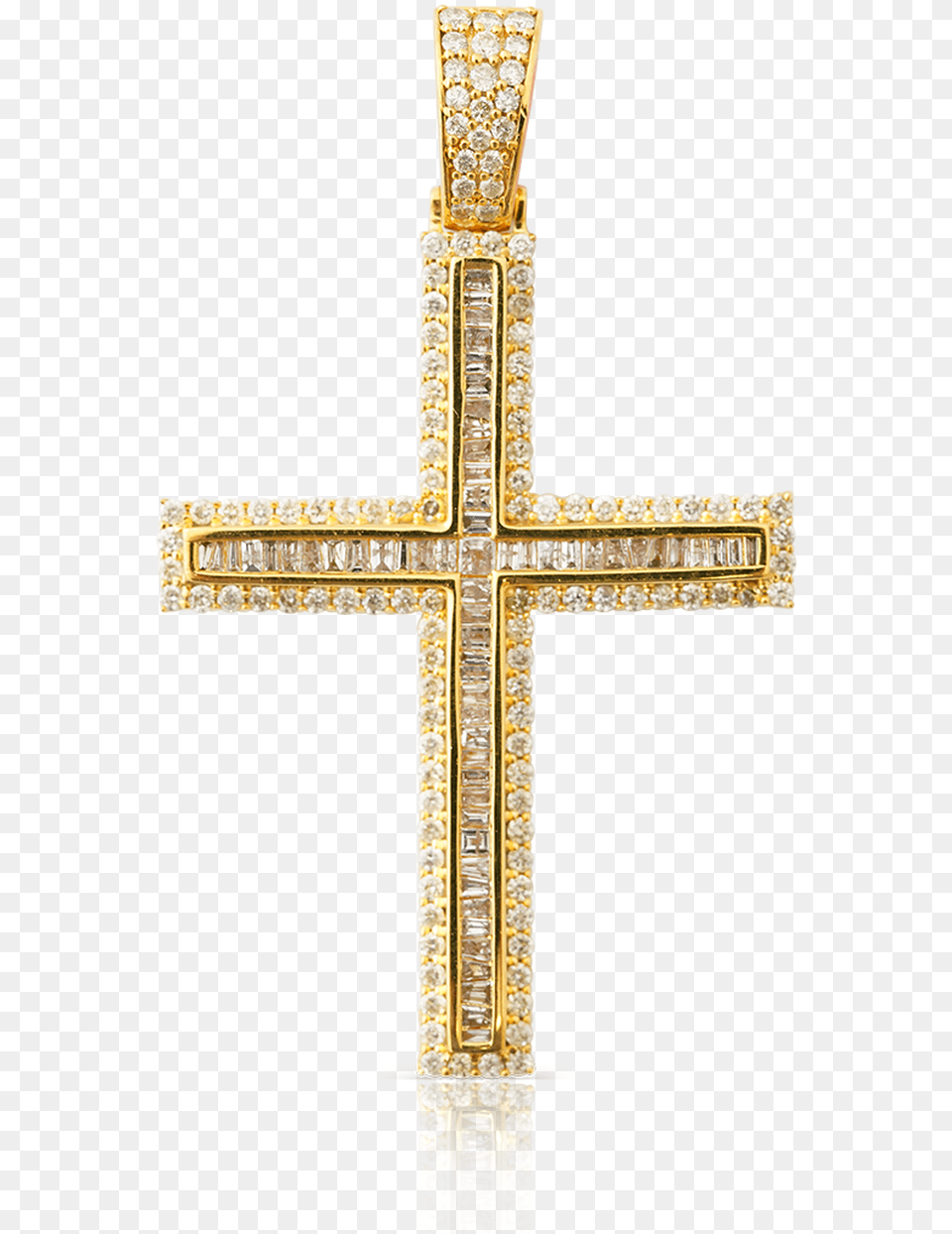 Yellow Gold Baguette Cross Pendant Cross, Symbol, Crucifix Png