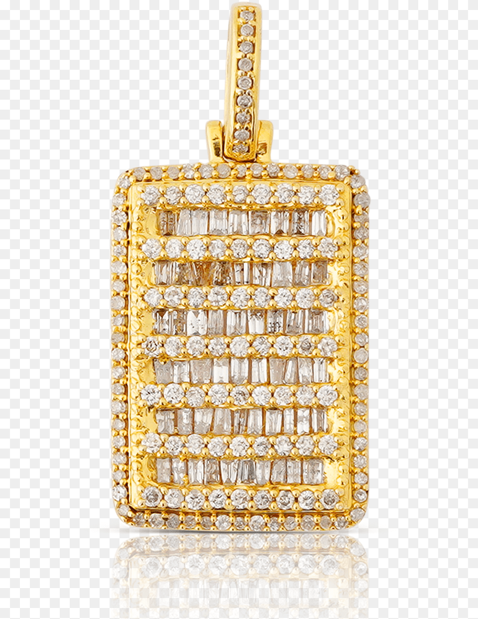 Yellow Gold Baguette Diamond Pendant Pendant, Accessories, Gemstone, Jewelry Free Png Download