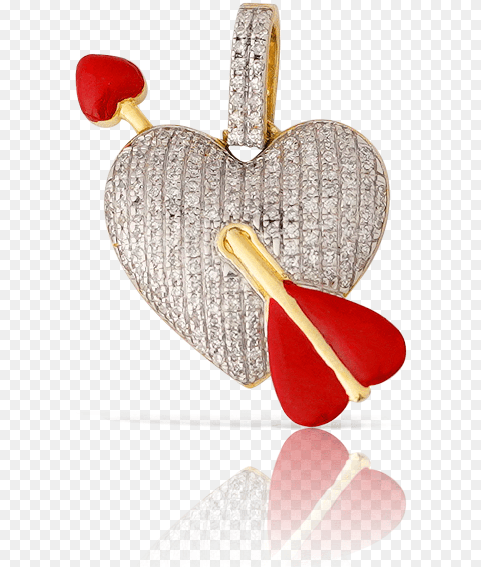 Yellow Gold Bubble Arrow Heart 033ct Comes With Rope Chain Heart, Accessories, Jewelry, Earring, Locket Png