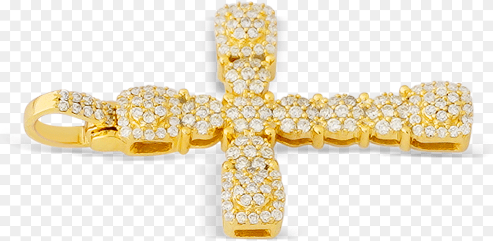 Yellow Gold Cross Pendant, Accessories, Symbol, Treasure, Diamond Free Png Download