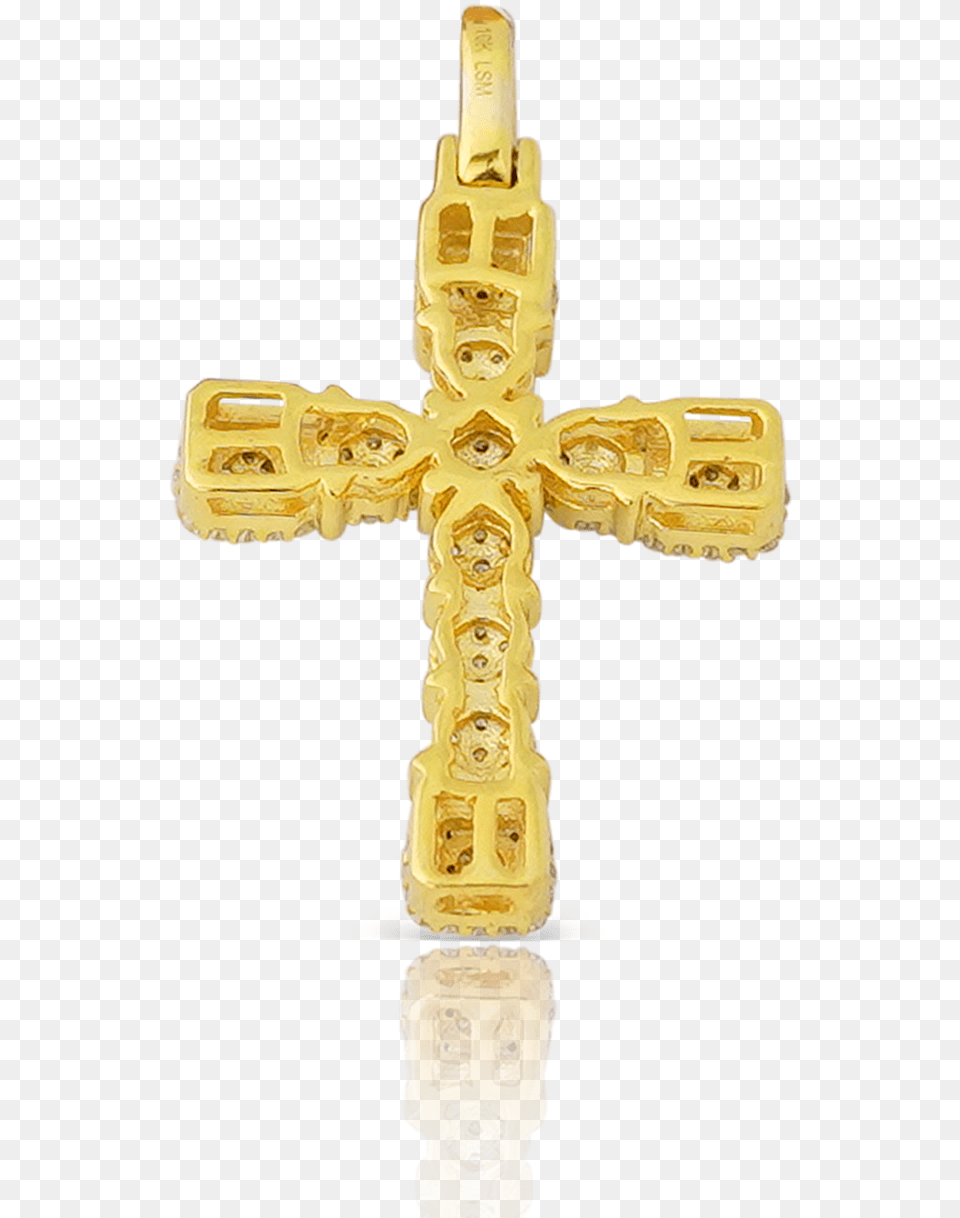 Yellow Gold Cross Pendant Leondre Devries Young, Symbol, Crucifix Free Png Download