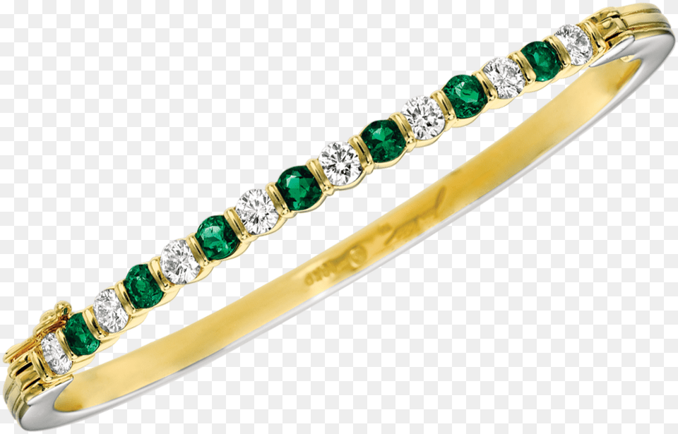 Yellow Gold Diamond And Emerald Bangle Diamond And Emerald Bangle Bracelets, Accessories, Gemstone, Jewelry, Ornament Free Png Download