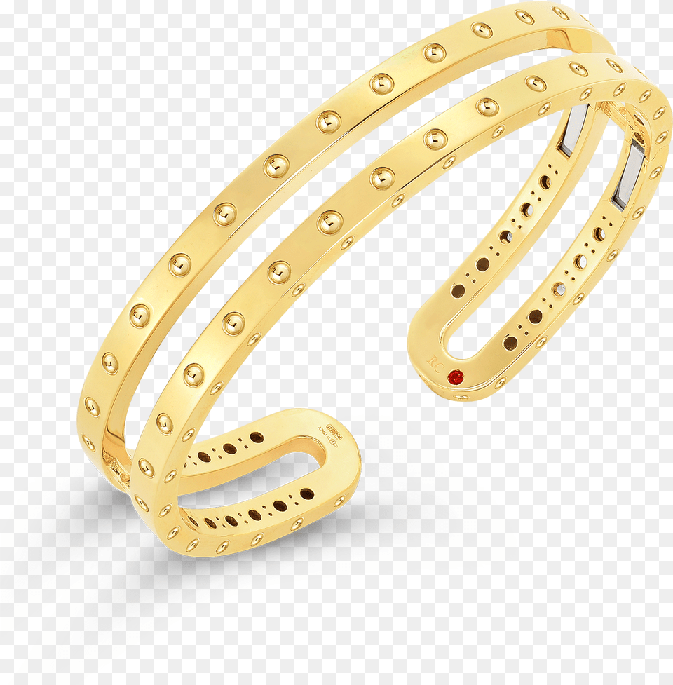 Yellow Gold Double Symphonie Bangle Bracelet, Accessories, Jewelry, Ornament Png