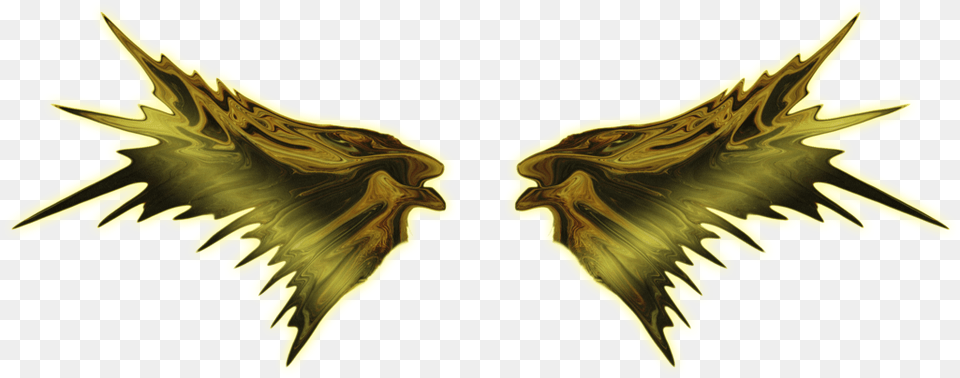 Yellow Gold Dragon Wings Freetoedit Wings Dragon, Accessories, Earring, Jewelry, Animal Free Transparent Png