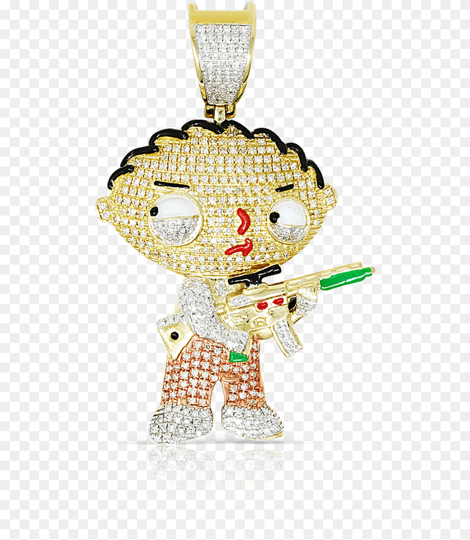 Yellow Gold Family Guy Pendant 075ct With Chain Locket, Accessories, Treasure, Jewelry, Necklace Free Png