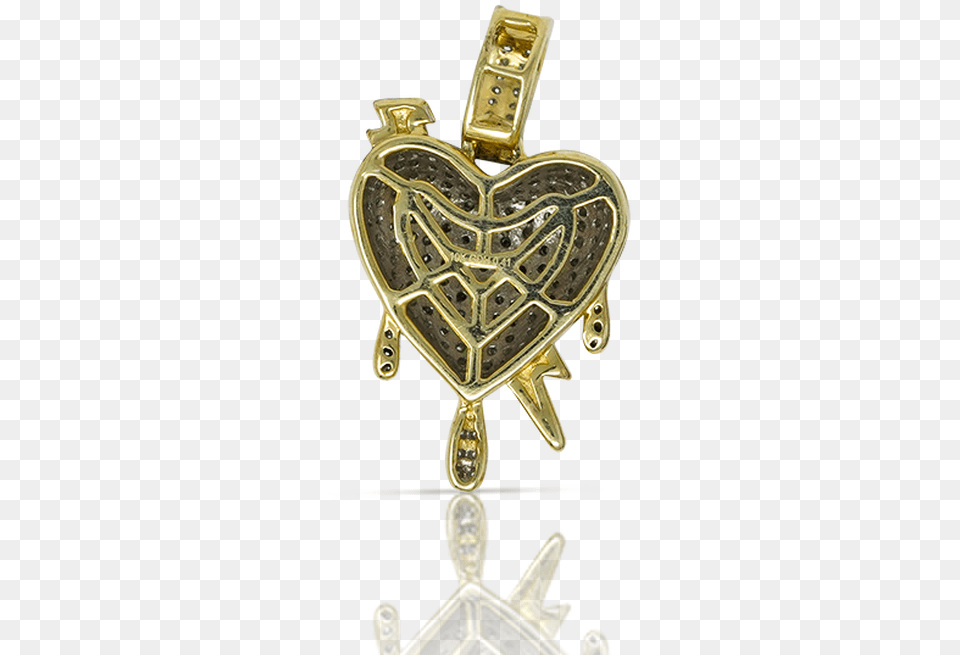 Yellow Gold Ladies Bolt Heart Pendant Locket, Accessories, Jewelry Free Png