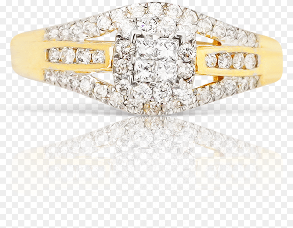 Yellow Gold Ladies Diamond Ring Pre Engagement Ring, Accessories, Gemstone, Jewelry Free Png