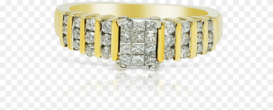 Yellow Gold Ladies Ring 050ct Diamonds Bangle, Accessories, Diamond, Gemstone, Jewelry Free Png Download