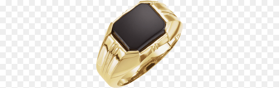 Yellow Gold Men39s 12x10mm Onyx Ring, Accessories, Jewelry, Gemstone, Locket Png Image