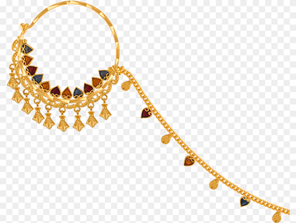 Yellow Gold Nath Light Weight Gold Nath, Accessories, Earring, Jewelry, Necklace Free Png