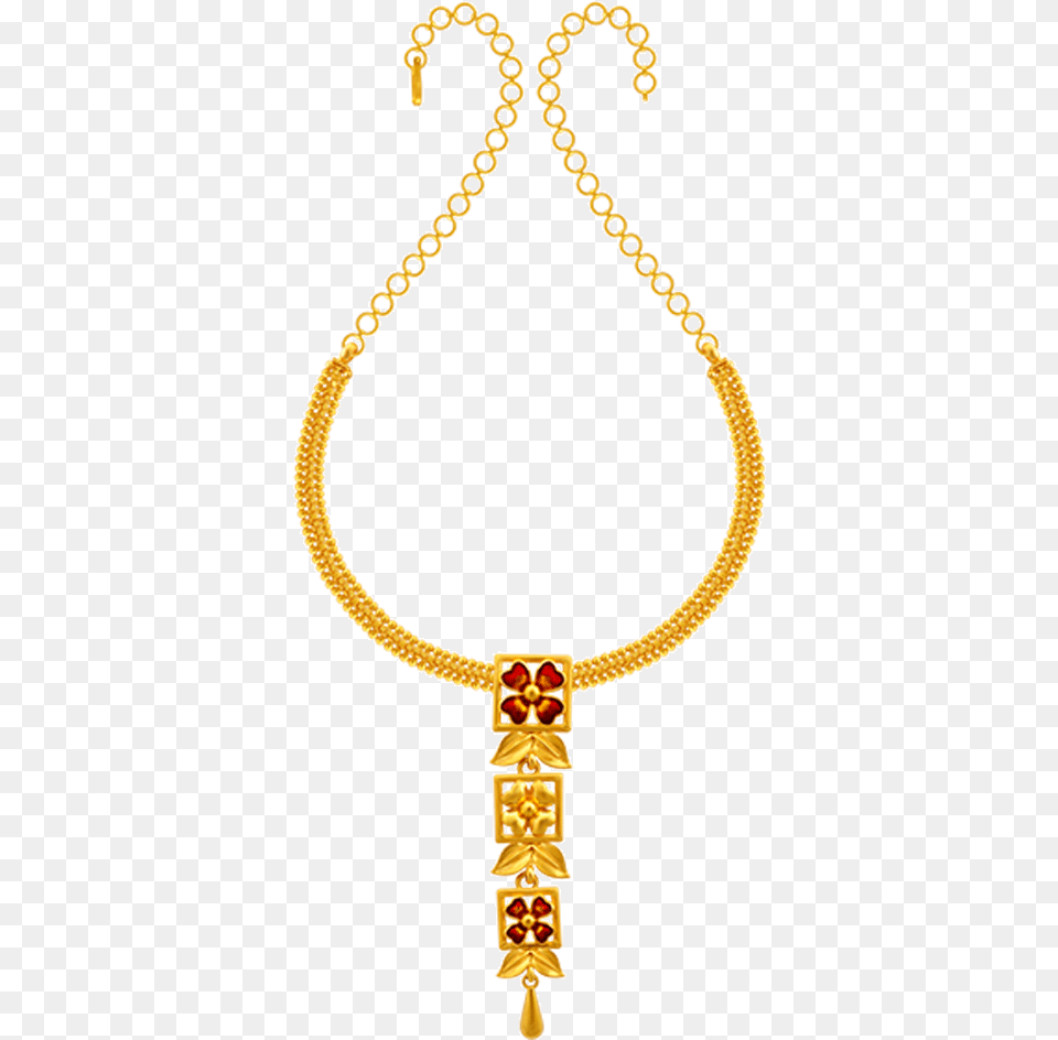 Yellow Gold Necklace Pc Chandra Jewellers Light Weight Necklace Collection, Accessories, Jewelry, Earring Free Png Download
