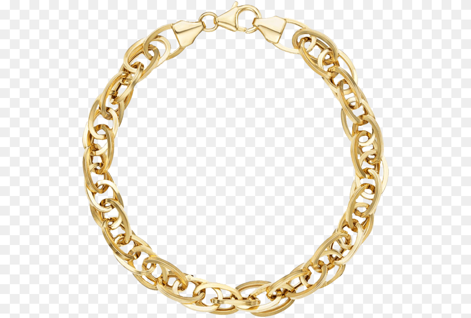 Yellow Gold Oval Links Chain Bracelet 100 Exclusive Solid, Accessories, Jewelry, Necklace Free Png