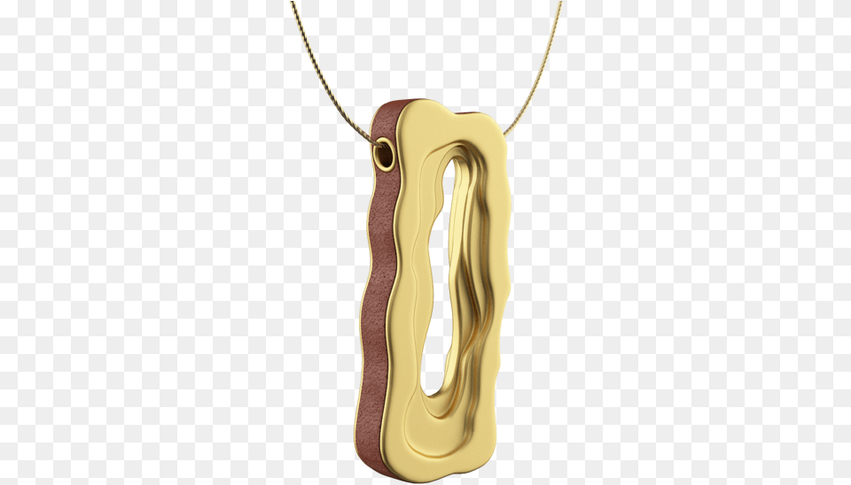 Yellow Gold Rectangle Contoured Pendant Solid, Accessories, Jewelry, Necklace Free Png
