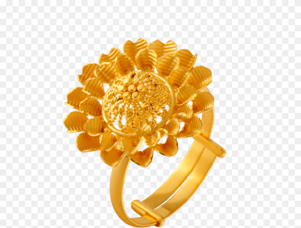 Yellow Gold Ring For Women Floral Design, Accessories, Jewelry Free Transparent Png