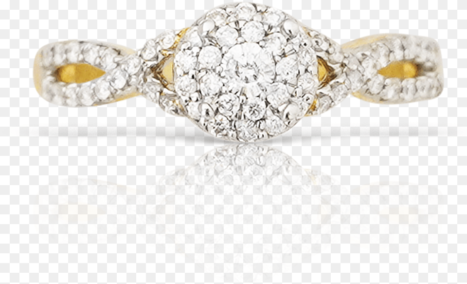 Yellow Gold Round Ladies Diamond Ring Pre Engagement Ring, Accessories, Gemstone, Jewelry, Animal Free Png Download