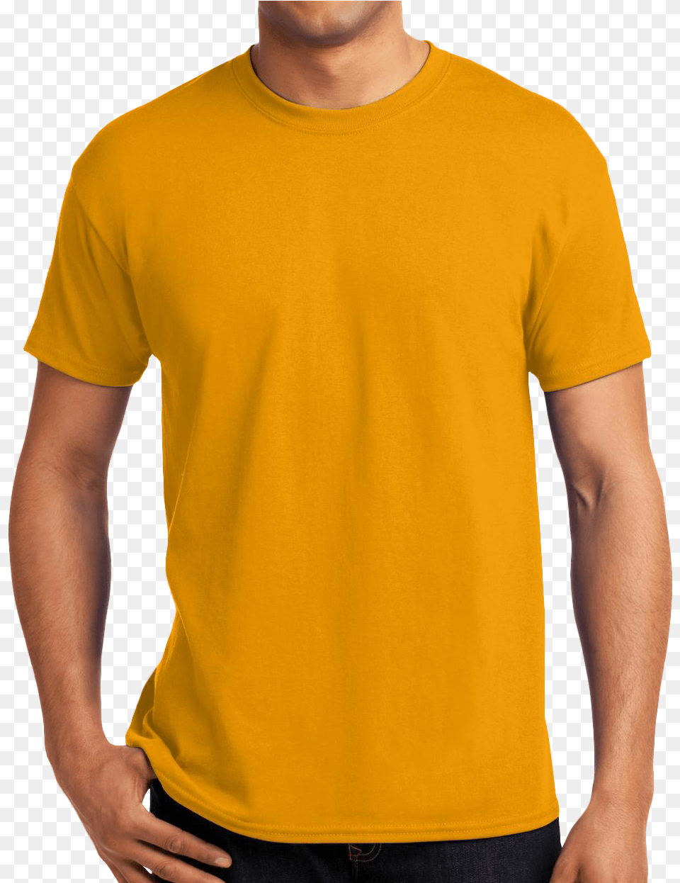 Yellow Gold T Shirt Layout, Clothing, T-shirt, Sleeve Png Image
