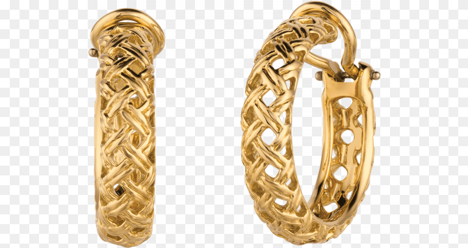Yellow Gold Vannerie Hoop Earrings Earrings For Boys, Accessories, Jewelry, Ornament, Diamond Png