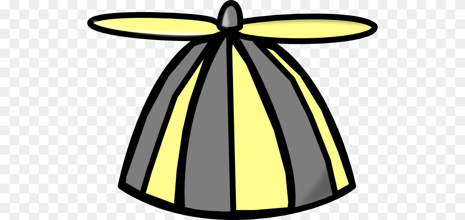 Yellow Gray Propellor Hat Clip Art, Clothing, Smoke Pipe Png Image