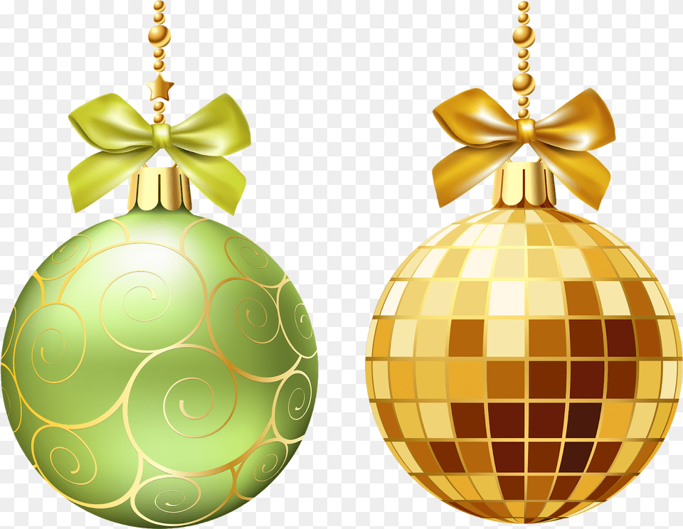 Yellow Green Christmas Balls, Accessories, Gold, Earring, Jewelry Free Transparent Png