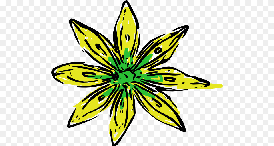 Yellow Green Flower Clip Art, Floral Design, Plant, Graphics, Pattern Free Png