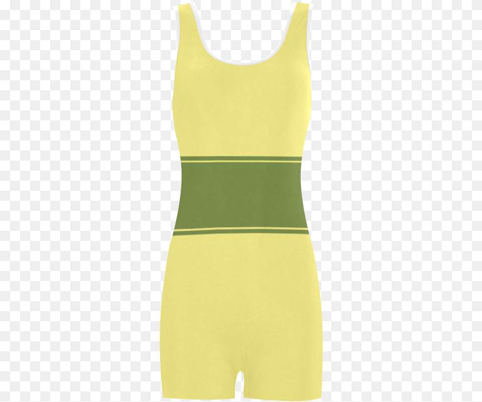 Yellow Green Ribbon Elegant Figure Classic One Piece Active Tank, Clothing, Tank Top, Swimwear Free Png