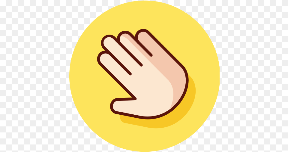 Yellow Hand Free Icon Of Gesture Hand Icon Circle Yellow, Clothing, Glove, Body Part, Person Png