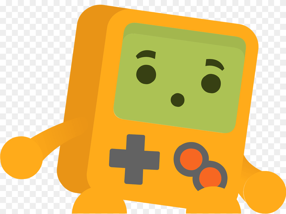 Yellow Handheld Game Console Character Clipart Free Png Download