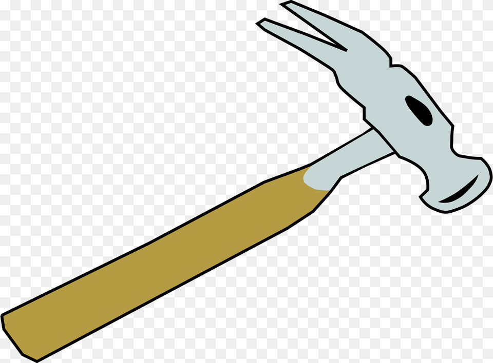 Yellow Handled Claw Hammer Clipart, Device, Tool Png Image