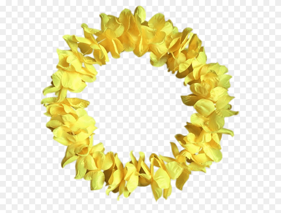 Yellow Hawaiian Flower Necklace, Accessories, Flower Arrangement, Ornament, Petal Free Transparent Png