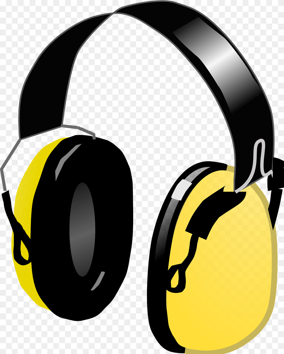 Yellow Headphones Clipart, Electronics Png Image