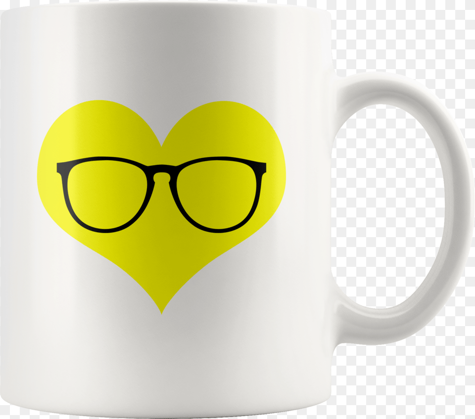 Yellow Heart, Cup, Accessories, Glasses, Beverage Free Png