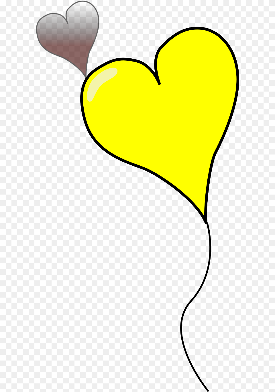 Yellow Heart Balloon Svg Vector Clip Clip Art, Astronomy, Moon, Nature, Night Free Transparent Png