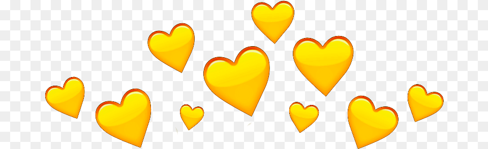 Yellow Heart Crown Png