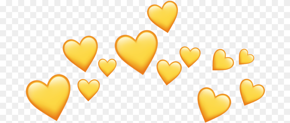 Yellow Heart Crown Free Png