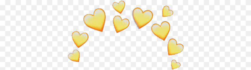 Yellow Heart Crown Heartcrown Emoji Iphone Random Stick Yellow Heart Emoji Transparent Free Png Download