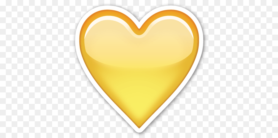 Yellow Heart Hearts Heart Yellow Emoji Free Png Download