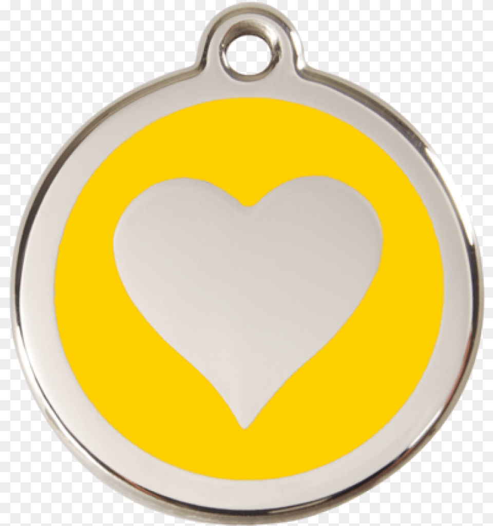 Yellow Heart Pet Tag Red Dingo, Accessories, Pendant, Jewelry, Locket Png