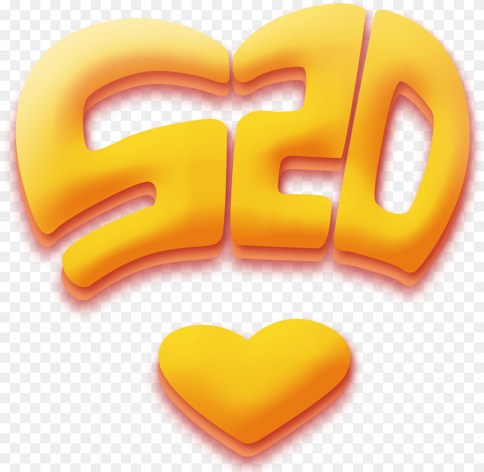 Yellow Heart Shaped 520 Word Art Heart, Logo Png Image